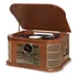 Vitrola Spazio Vinil Cd K7 Bluetooth Vintage Cor Madeira Bivolt