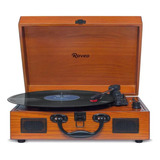 Vitrola Toca Vinil Raveo Sonetto Chrome Wood Madeira Usb 10w