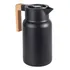 Vittak Garrafa Bule Térmica Wood Fashion 1000ml Café Chá Cor Preta Mesa Posta Cabo Madeira