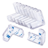 Vittak Kit 10 Protetor Quina Móveis Cantoneira Quadrado Silicone Bebê Cor Transparente