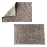 Vittak Kit 2 Tapete De Banheiro Bolinha Antiderrapante 40x60cm Plus Cor Cinza Liso