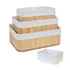 Vittak Kit 3 Cestos Organizadores De Bambu Multiuso Com Forro