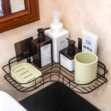 Vittak Suporte Porta Shampoo Adesivo Canto Grande Parede Banheiro Cor Preto