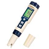 VIVOSUN Medidor De Ph Digital 5 Em 1 Com Função Ph Salinidade Tds Ec Temperatura Tela Retroiluminada Ip67 À Prova D Água Para Hidroponia Bebida Doméstica Piscina E Aquário