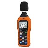 VLIKE Medidor De Nível De Ruído Decibelímetro Digital Com Lcd Medição De Áudio De 30 Db A 130 Db Medidor De Db Com Ponderação De Frequência A E C Para Teste De Nível De Som