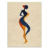 VOCBAN Decoração De Parede Minimalista Moderna Abstrata Colorida Fumaça Feminina Grande Natureza Arte De Parede Imagens De Parede Para Sala De Jantar 100 X 140 Cm 39 X 55 Pol Sem Moldura