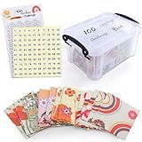Vodolo Conjunto De Caixa De Desafio De 100 Envelopes Fichário De Orçamento Para Economia De Dinheiro Kit De Caixa De Desafio De Economia De Dinheiro Fichário De Emergência Familiar Para Economizar 5050 Dólares Em 100 Dias