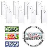 Vodolo Placa De Identificação De Sublimação Para Copos Stanley De 850 G 12 Peças Placa De Identificação De Acrílico Personalizada Em Branco Compatível Com Acessórios De Tampa Stanley Tumbler Topper