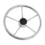 Volante Aço Inox Náutico Universal P Barco Lancha Iate 35cm