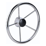 Volante Aço Inox Náutico Universal Para Barco Lancha Iate
