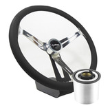 Volante Automobilismo Lotse Boxer preto aço Inox Brinde