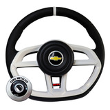 Volante Branco Gm Celta Corsa Wind Modelo Cruze Com Cubo