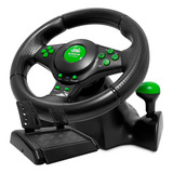 Volante C  Vibração E Pedal Compatível Xbox 360 Ps3 Ps2 Pc