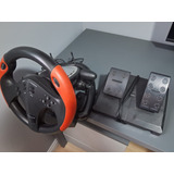 Volante Corrida Gamer Com Marcha E Pedal Multilaser Js087