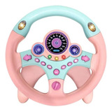 Volante De Co piloto De Simulação Com Base Para Brinquedo Cor Rosa