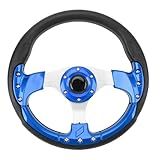 Volante De Corrida Com Maior Conforto De Aderência Volante De Carro De 13 Polegadas PU Para Veículo Volantes Automotivos Azul
