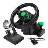 Volante De Vibração Gamer Pro Kp 5815a P Xbox360 Pc Ps2 Ps3 Cor Preto