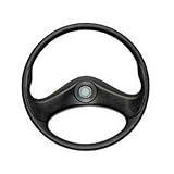 VOLANTE DIRECAO PRETO ESTRIA COM EMBLEMA Mb BENZ 470MM