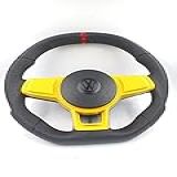 Volante Esportivo Genérico Amarelo Para Volkswagen Gol G2 G3 G4