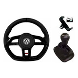 Volante Esportivo Golf Gti Preto Cubo Manopla Coifa Cambio