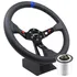 Volante Esportivo Lotse Dakar ( Couro Preto / Tarja Azul )