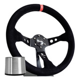 Volante Esportivo Lotse Dakar Tarja Vermelha Cubo Vw Fusca Brasilia Santana