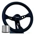 Volante Esportivo Lotse Gti Black Couro + Cubo Vw Gol Fusca Brasilia Saveiro Voyage