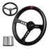 Volante Esportivo Lowv Colt 3409 Couro Vermelho + Brinde