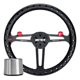 Volante Esportivo Lowv Zr1 Aliviado Preto + Cubo Instalação