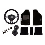 Volante Esportivo Tapete Bordado Bola Cambio Coifa Vw Gol G4