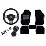 Volante Esportivo Tapete Bordado Bola De Cambio Coifa Vw Fox