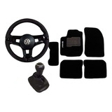 Volante Golf Preto Mustang Com Manopla Do Cambio Jogo Tapete