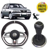 Volante Gti Saveiro G3 99 2000 01 02 03 04 05 Manopla Coifa
