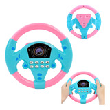 Volante Infantil Brinquedo Interativo Gira 360 Ventosa Rosa