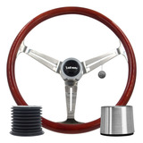 Volante Lotse Clássico Boxer Wood ( Prata Inox ) + Brinde