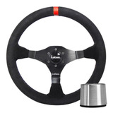 Volante Lotse Ring Camurça Tarja Vermelha Cubo Vw Fusca