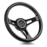 Volante Lowv Bombardier Couro Furadinho Vw Cubo Fixo