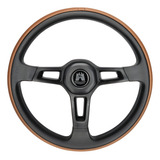 Volante Lowv Bombardier Couro Marrom Wolfs Cubo Fixo Vw