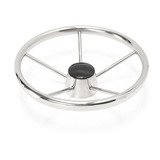Volante Náutico 5 Raios Aço Inox Para Lancha Fishing Focker