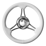 Volante Náutico Emborrachado Savoretti 35cm Branco T22rw 35