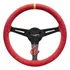 Volante Realista Em Camurça Lotse Para G25 G27 G29 G920 T300 Cor Vermelho