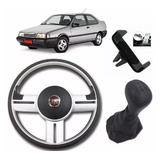 Volante Tempra Rallye Prata C Cubo Manopla Coifa Câmbio