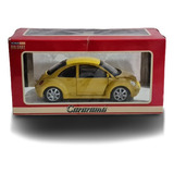 Volkswagen Beetle Fusca Amarelo Cararama 1:24 Com Caixa
