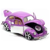 Volkswagen Beetle Fusca Rodão Lilás Roxo 1967 21 Cm 1 18
