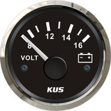 Voltímetro 12v 8 16v 52mm Para Marina Caravana Universal