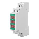 Voltímetro Com Display LCD Voltímetro CA Trifásico 60 450V LCD Medidor De Tensão Digital Medidor De Energia Elétrica Montagem Em Trilho Din Testadores De Tensão