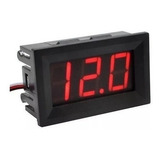 Voltímetro Digital 0 56 2 Fios P painel Led 4 5v 30v