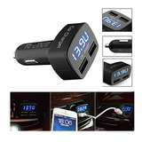 Voltímetro Digital Automotivo 12v 24v Carregador Usb Temp