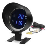 Voltímetro Digital Marcador Temperatura Água Automotivo