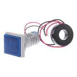 Voltimetro E Amperimetro Quadrado 22 Mm Ac 60 500v 100a